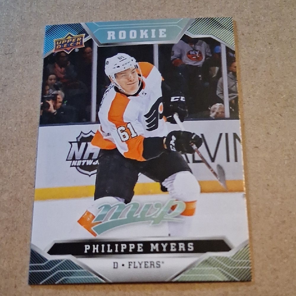 Flyers Upper Deck MVP Rookie Card - Philippe Myers